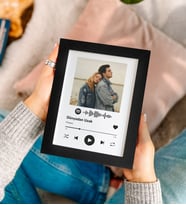 Spotify Plak Barkodlu Kişiye Özel Çerçeve (Siyah)