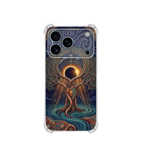 PrintiFy Apple iPhone 17promax ile Uyumlu Simya Serisi Kozmik Denge Tasarımlı Uv Baskılı Köşe Korumalı Antişok Kılıf
