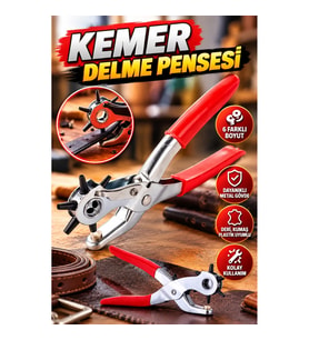 6 Farklı Boyutlu Kemer Delme Pensesi Deri Delik Açıcı Aparat Kuşgözü Delme Makinesi