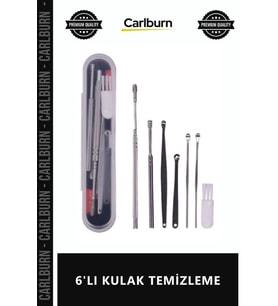 Özel Üretim Paslanmaz Çelik Hijyenik Taşınabilir Ergonomik Profesyonel Aparat 6'LI KULAK TEMİZLEME
