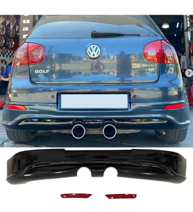 Vw Golf 5 R32 Arka Ek Reflektörlü Mat Siyah 2003 2005 2006 2007 2008 2009 Arka-difizör-bodykit-ek