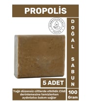 Özel Üretim Doğal Cilt Temizleyici Parlatıcı Nem Dengeleyici Yaşlanma Karşıtı Propolis Sabunu 5 Adet