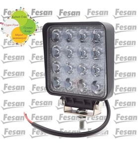 16 Ledli Off Road Çalışma Ve Sis Farı Lambası 12 / 24 Volt