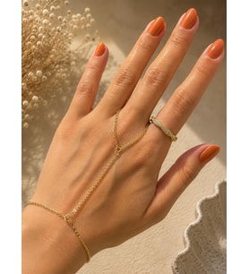 Taşlı Sarmal Gold Yüzük