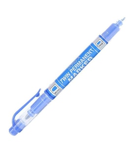 Dong-A Twin Permanent Marker Çift Uçlu Asetat Kalemi Mavi 