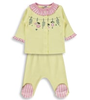 Civil Baby Fırfırlı Patikli 1-9 Ay Pijama Takımı - Sarı