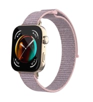 Microsonic Huawei Watch Fit 4 Pro Hasırlı Kordon Woven Sport Loop Rose Gold