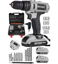 Steiner Germany Technology Darbeli 56 V 5 Ah Bakır Sargılı Çift Akülü Şarjlı Vidalama Matkap Gri + Set