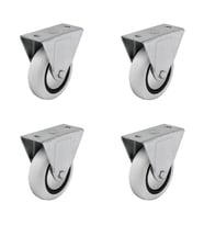 4 Adet Hts Sabit Tablalı Mobilya Tekeri Tekerlek Çap : 74 mm Kod : 355