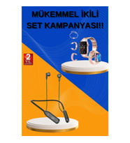Mey İthalat® Kablolu Bluetooth Kulaklık ve Kadınlara Özel Bileklik Hediyeli Yeni Nesil Akıllı Saat 3