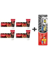 Colgate Optic White Kahve Çay  Kullanan Diş Macun 125ML 4Ad Zig Zag Charcoal 1+1 Orta Diş Fırça