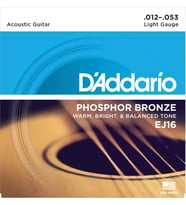 D'Addario EJ16 Phosphor Bronze Serisi Akustik Gitar Tel Seti (12-53 - Phosphor Bronze)