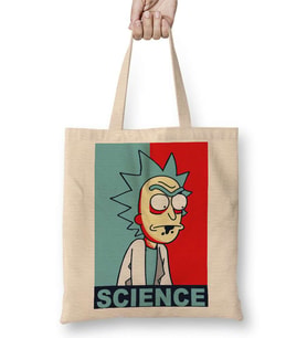 Rick and Morty Science Bez Çanta Uzun Saplı