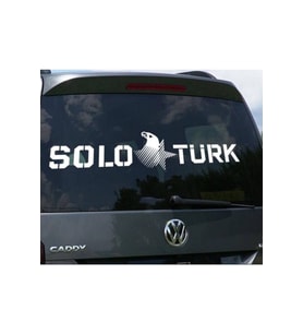 Solo Türk Sticker Oto Arka Cam Sticker 52*13 Cm