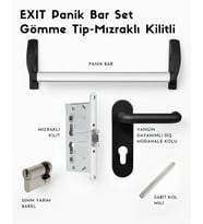 GÖMME TİP PANİK BAR SET-MIZRAKLI KİLİTLİ
