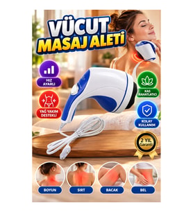 Hız Ayarlı Kas Rahatlatıcı ve Vücut Masaj Makinesi Yağ Yakım Destekli