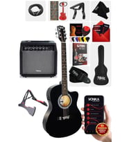 Midex RG-560BK-AMP Siyah Amfili Elektro Akustik Gitar Full Set
