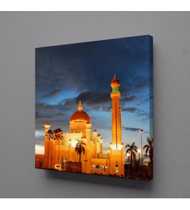 IŞIKLI CAMİ KANVAS TABLO 40x40cm (Karışık)