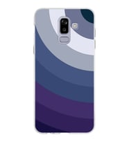 Samsung Galaxy J8 Kapak Renk Cümbüşü Tasarımlı Şeffaf Silikon Kılıf