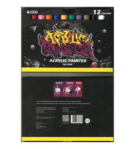 STA 100012 AKRİLİK MARKER KALEM SETİ 2mm UÇ 12'Lİ (RENK)