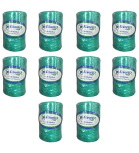 Favori İp 5000 Denye -0.8 Mm- Ambalaj ve Paket İpi Naylon Burgulu Örgü Çamaşır İpi - Yeşil - 10 Adet