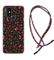 INFINIX Hot 8 9 10 11S Hot 10 Play 10T Kılıf Boyun Asklı Rasta Silikon Barbie and Shoes 1413