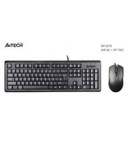 A4 TECH KR-9276, Siyah, USB Kablolu, Türkçe Q, Multimedya, Klavye Mouse Set
