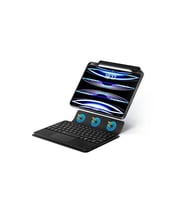 iPad Pro 11 2024 Uyumlu Fuchsia Touch Padli Bluetoothlu Klavyeli Standlı Tablet Kılıfı