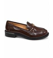 MYFİT SHOES 030 KADIN HAKİKİ DERİ LOAFER AYAKKABI KAHVE KIRIŞIK RUGAN