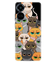 Camon 19 Pro Kılıf Resimli Desenli Silikon Platinium Series Kediler 1885