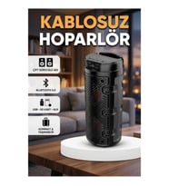 Çift Sürücülü Bluetooth 5.0 Kablosuz Hoparlör – USB, SD Kart ve AUX Destekli Kompakt Tasarım