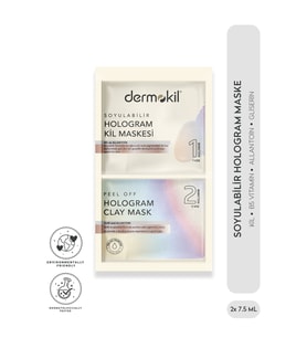 DERMOKİL SOYULABİLİR HOLOGRAM MASKE 2'Lİ 7,5 ML