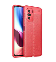 Xiaomi Redmi K40 Kılıf Pu-Deri Leather Pu Serisi Esnek Soft Ultra Protection (Kırmızı)