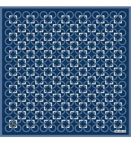 Geometrik Desen Black Seri Twill Eşarp Eşarp Askısı ile Birlikte 90x90 cm SAX-90