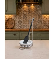 Kepçelik Kaşıklık - Seramik Kepçelik Ceramic Desen GÜMÜŞ