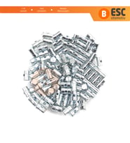 BCR036 100 Adet İç Dış Kapı Kolu Bagaj Kilit Mandal Açma Tel Halat Ucu 6x10 mm Delik Çapı: 2.2 mm