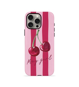 iPhone 15 Pro Vorian Çift Katmanlı Kılıf Cherry Girl