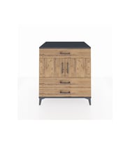 Kronos Şifonyer 2 Raflı 3 Çekmeceli 2 Kapaklı 88x59x96 Antrasit-Çam
