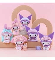 6/Takım Stilleri Kawaii Sanrio Anime Figürü Cinnamoroll Doll Bebek Çilek Aksiyon Figürleri