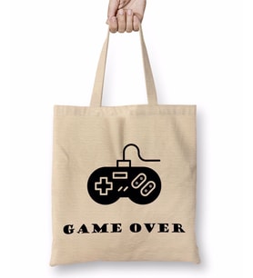 Gamer Game Over Bez Çanta Uzun Saplı