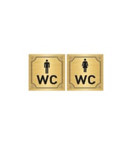 BAY WC  WC 10 X 10 CM GOLD METAL LEVHA