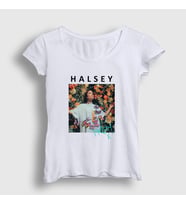 Presmono Kadın Beyaz Poster Love And Power Halsey T-Shirt 461129tt (Beyaz)