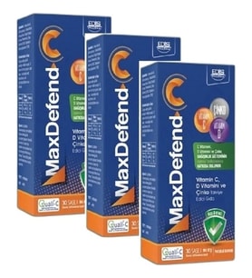 Edis Pharma Max Defend C Vitamini D Vitamini ve Çinko 30 Saşe x 3 Adet