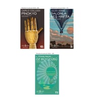 Oz Büyücüsü + Pinokyo + Balonla Beş Hafta- 3 Kitap Set - Iş Bankası Özel Set Oz Büyücüsü Kitabı