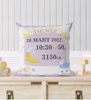 BK Gift Yeni Doğan Bebek Doğum Panosu Yastık - Model 2