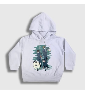 Presmono Unisex Çocuk Beyaz All Anime Spy X Family Kapüşonlu Sweatshirt 316878tt