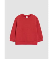 LC WAIKIKI Kırmızı Bisiklet Yaka Kız Çocuk Kalın Sweatshirt