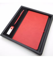 Wings SG173 Kutulu Kırmızı İsme Özel Defter + 16GB Usb Bellek + Touch Kalem Set  Hepsi İsme Özel