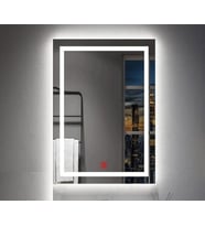 60x80(h) cm Buğu Çözücülü Kumlamalı Banyo Aynası