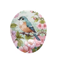 Kuş Çiçek Desenli Bilek Destekli Kaymaz Buruşmaz Kırılmaz Mouse Pad (Çok Renkli)